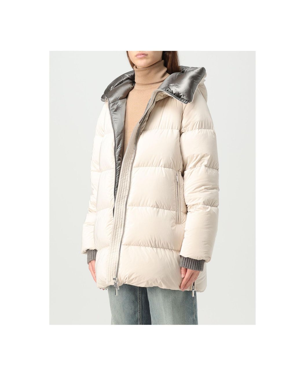 Moorer Natural Hooded Puffer Jacket