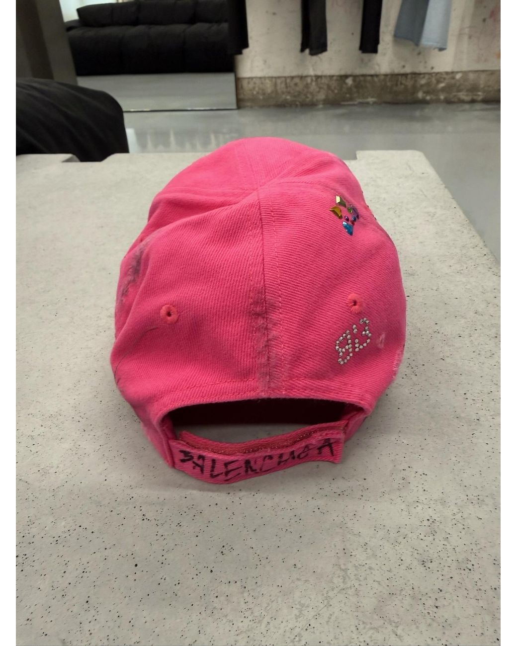 Balenciaga Pink Upcycled Cap for men