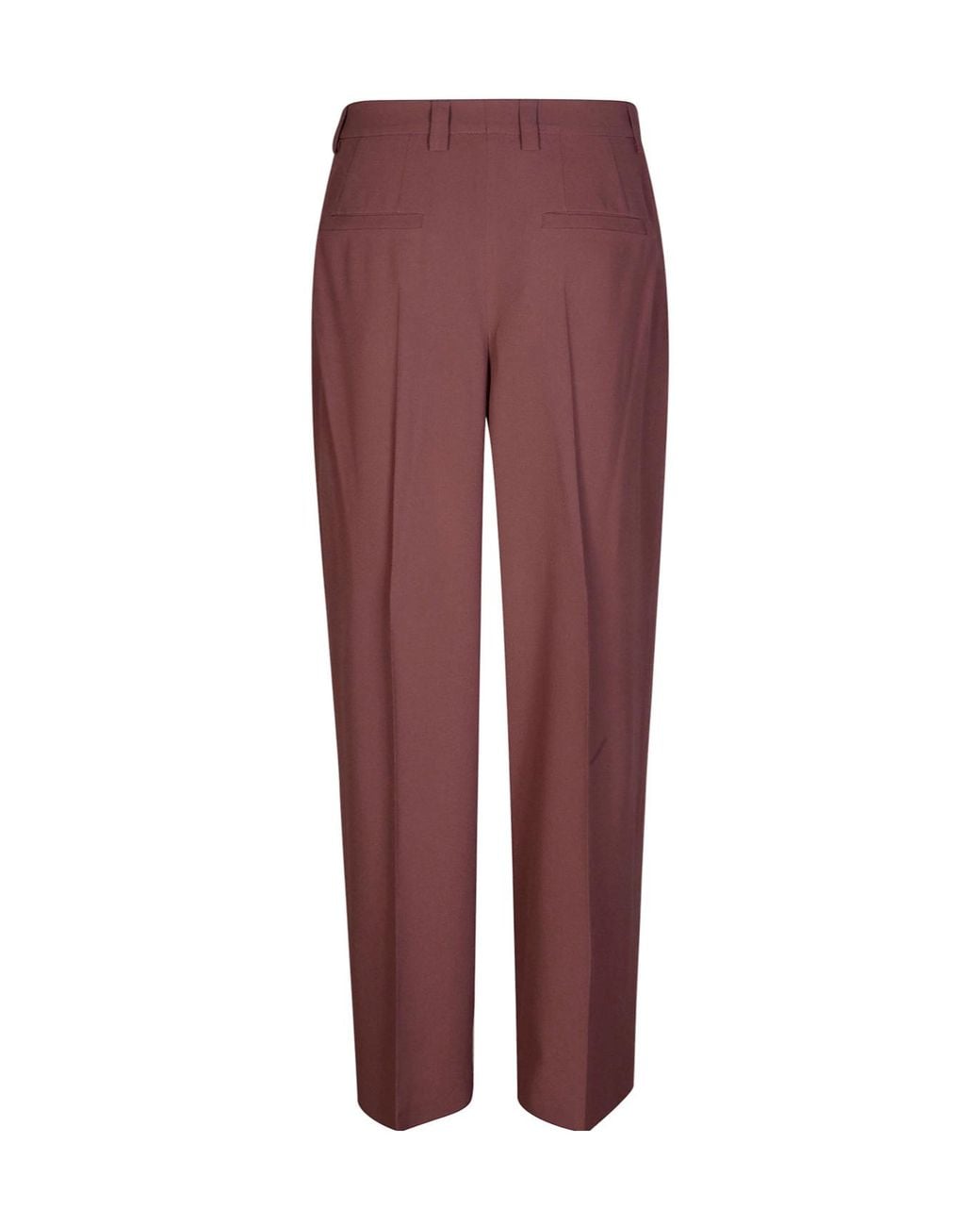 Incotex Red Pleated Crêpe Trousers