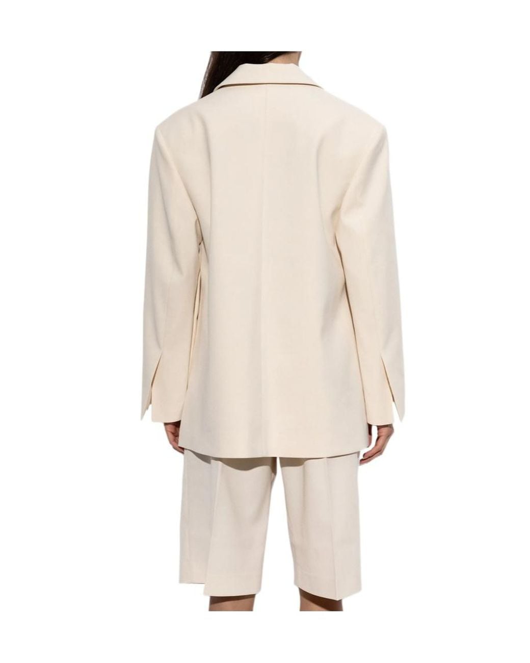 By Malene Birger Natural Single-Breasted Suit Jacket