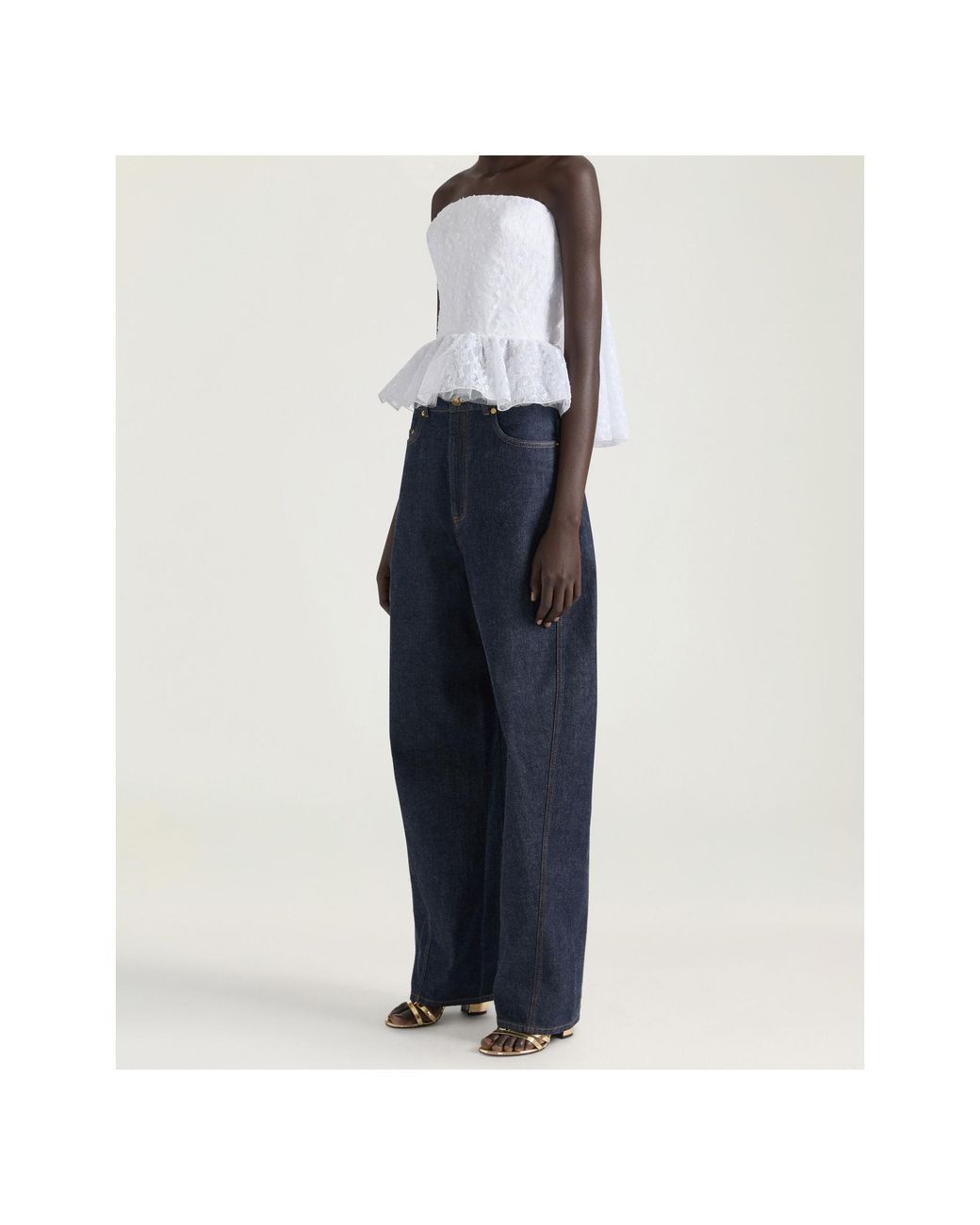 Givenchy White Bustier Cape Back Top