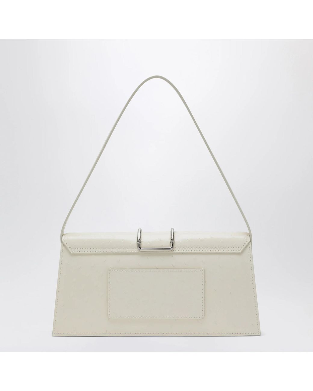 Jacquemus White Embossed Metal-Handle Shoulder Bag