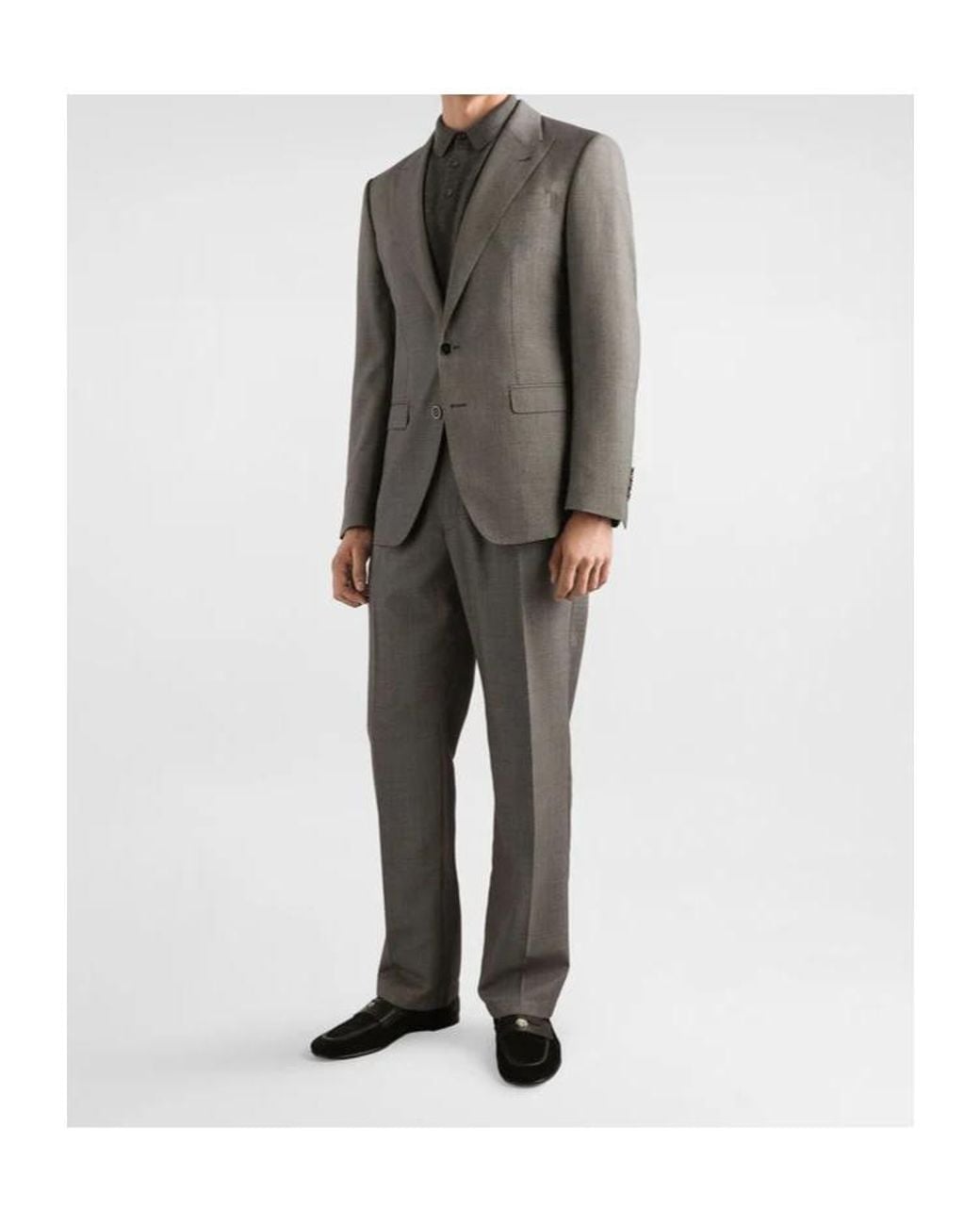 Dolce & Gabbana Gray Buttoned Blazer for men