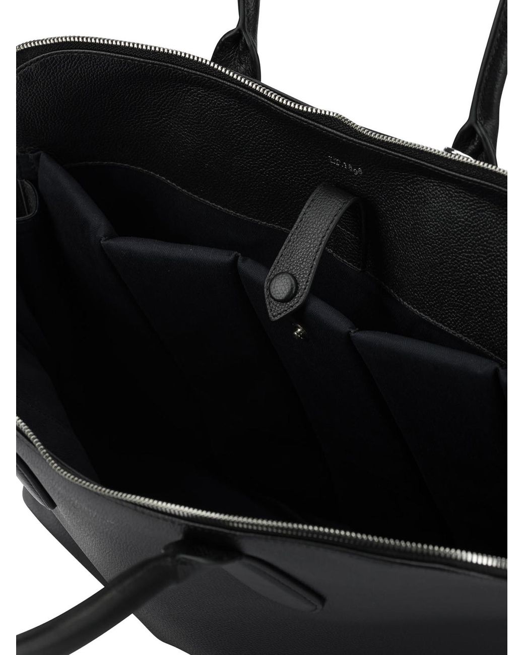 Le Tanneur Black Zippered Shoulder Bag