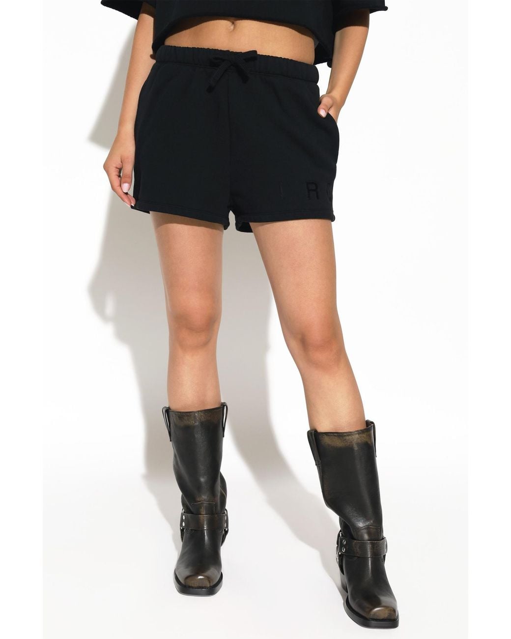 IRO Black Drawstring Shorts
