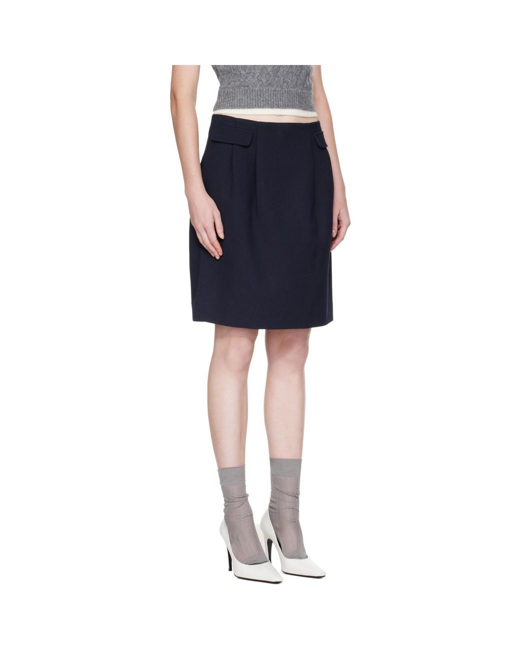 ShuShu/Tong Blue Pleated Skirt