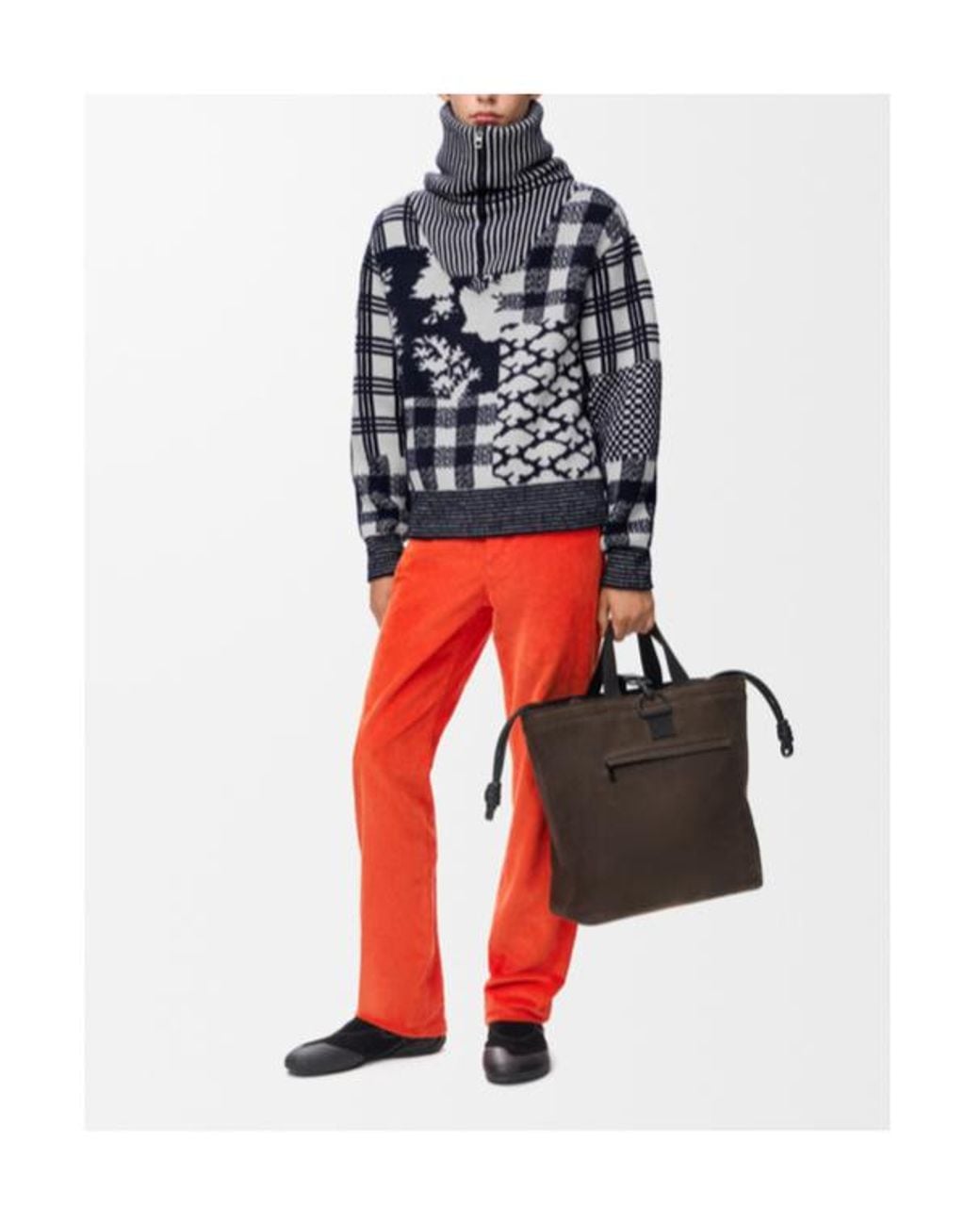 Loewe Blue Cosima Von Bonin Patchwork Knitted Sweater for men