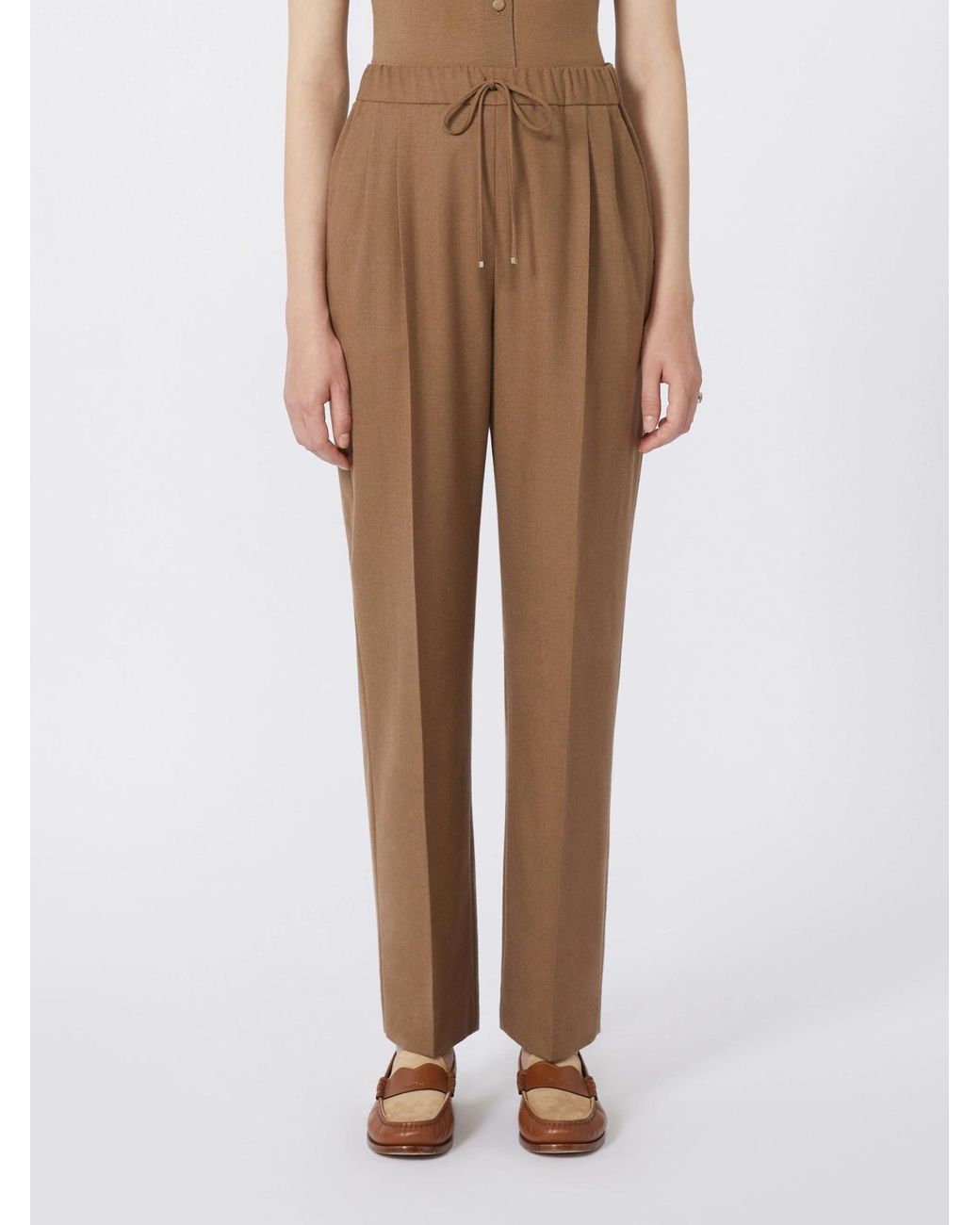 Max Mara Natural Gitti Drawstring Trousers