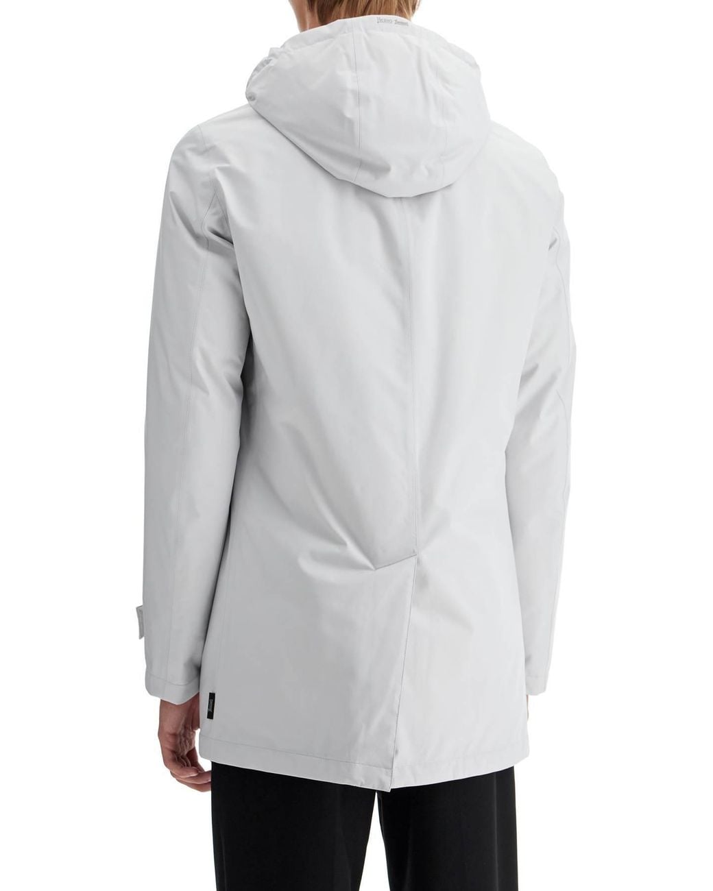 Herno White Gortex Long-Sleeved Hooded Jacket for men