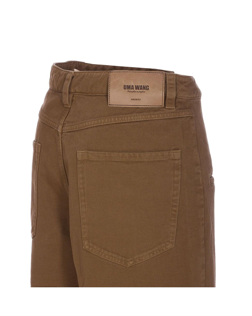 Uma Wang Brown Wide Leg Regular Fit Trousers With Pockets