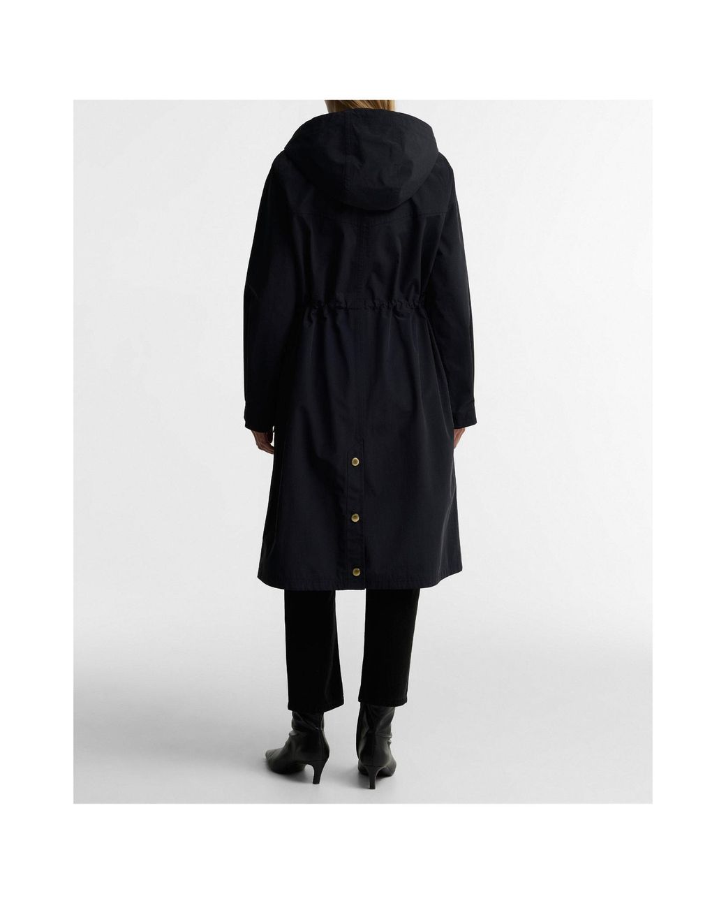 Barbour Brown Drawstringhood Long Parka Coat
