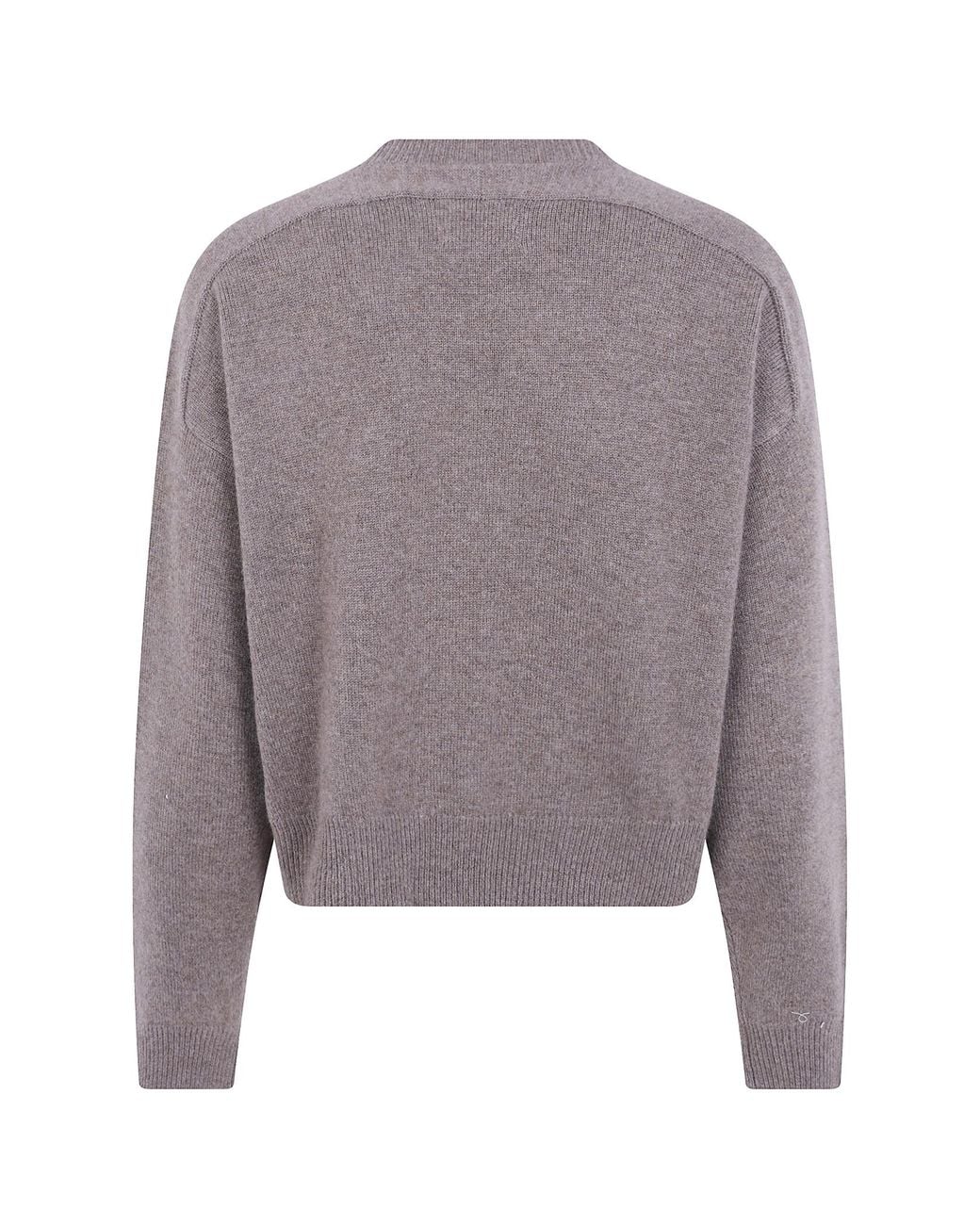 Loulou de Saison Gray V-Neck Long-Sleeve Sweater