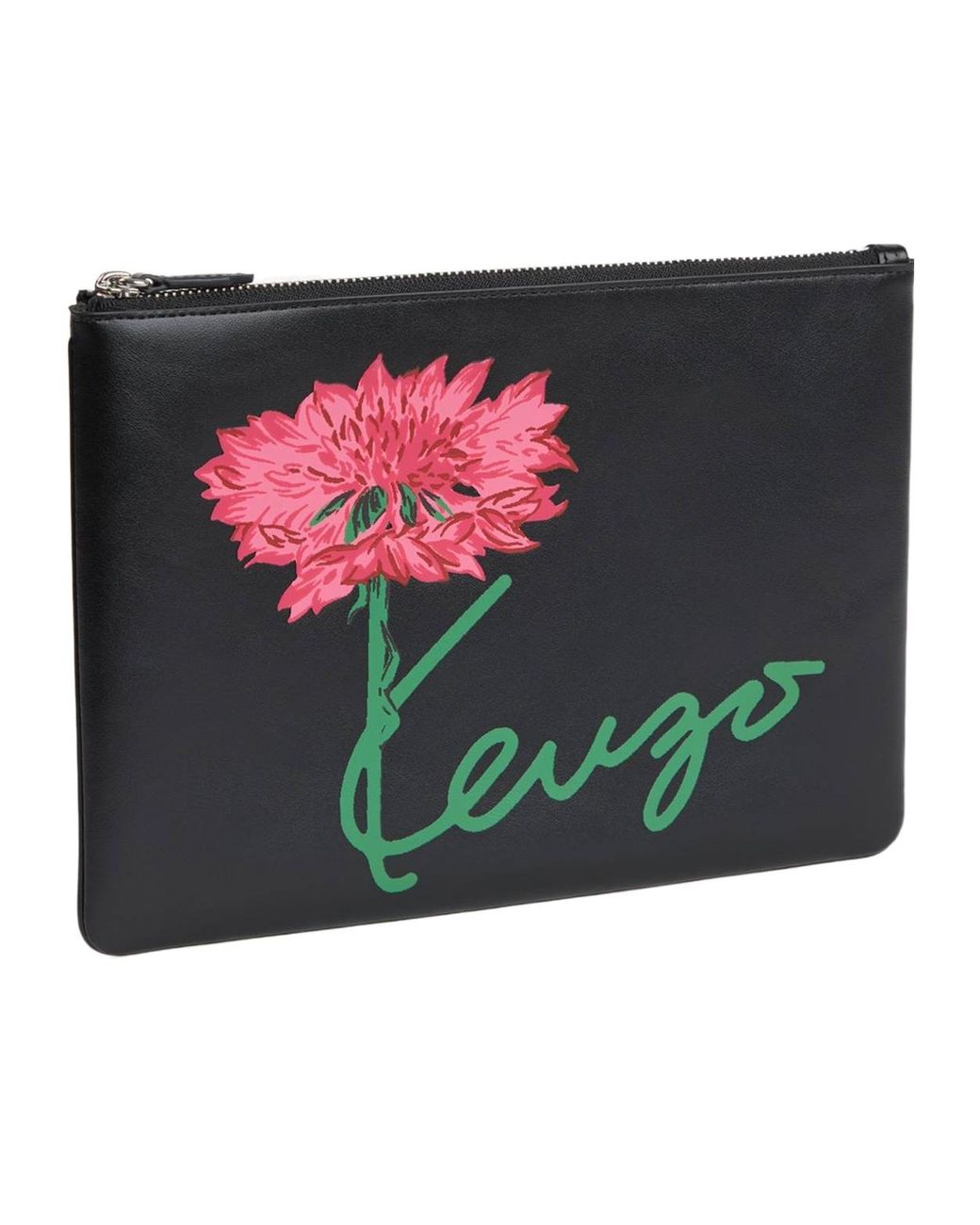 KENZO Black Tulip Pouch