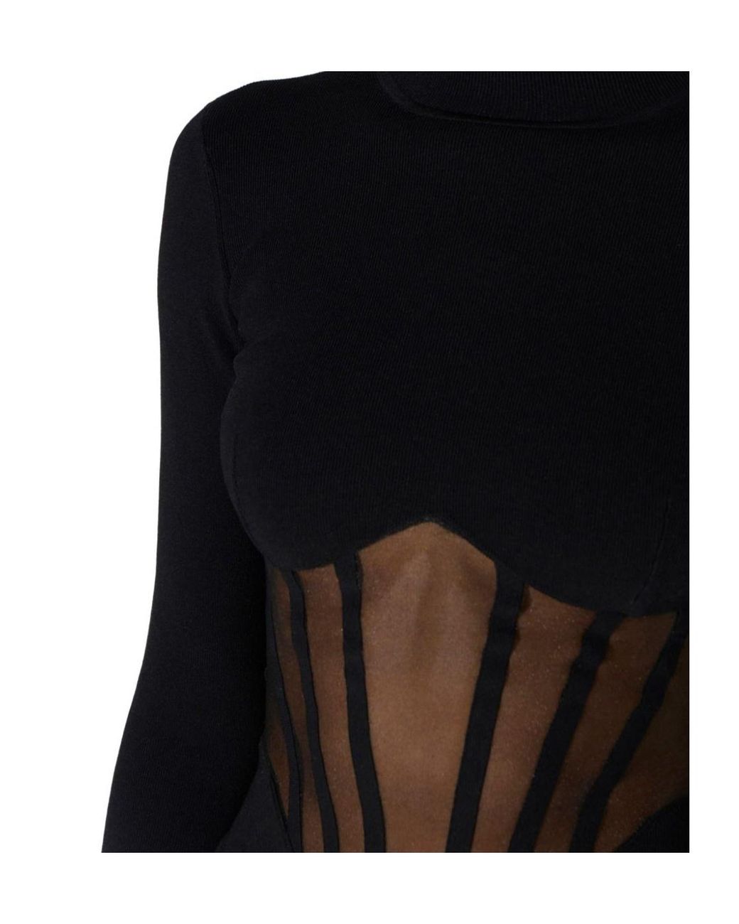 Elisabetta Franchi Blue Knitted Bustier Bodysuit