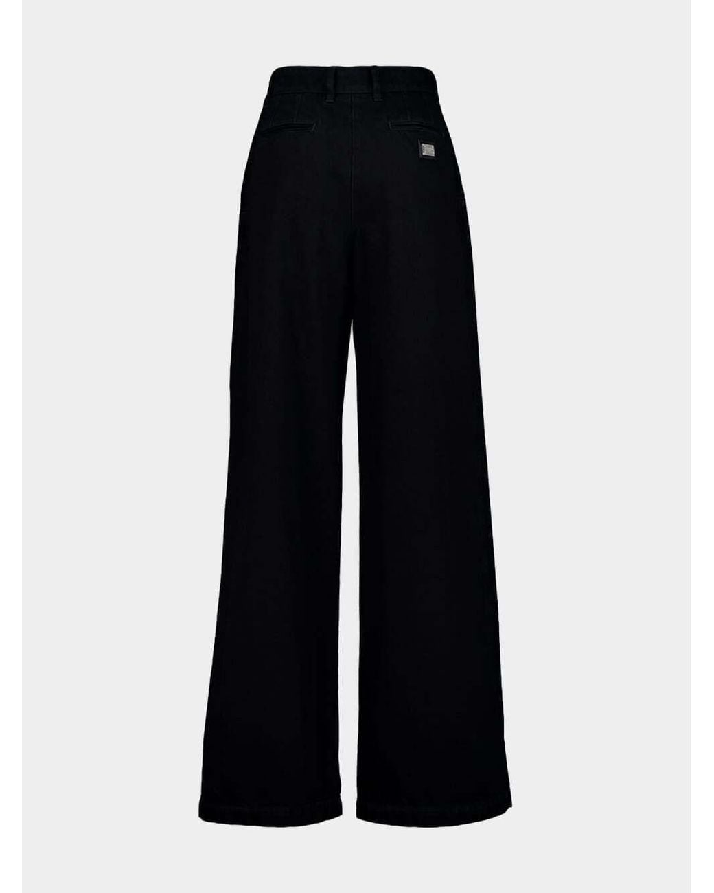 Dolce & Gabbana Black Pleated Jeans