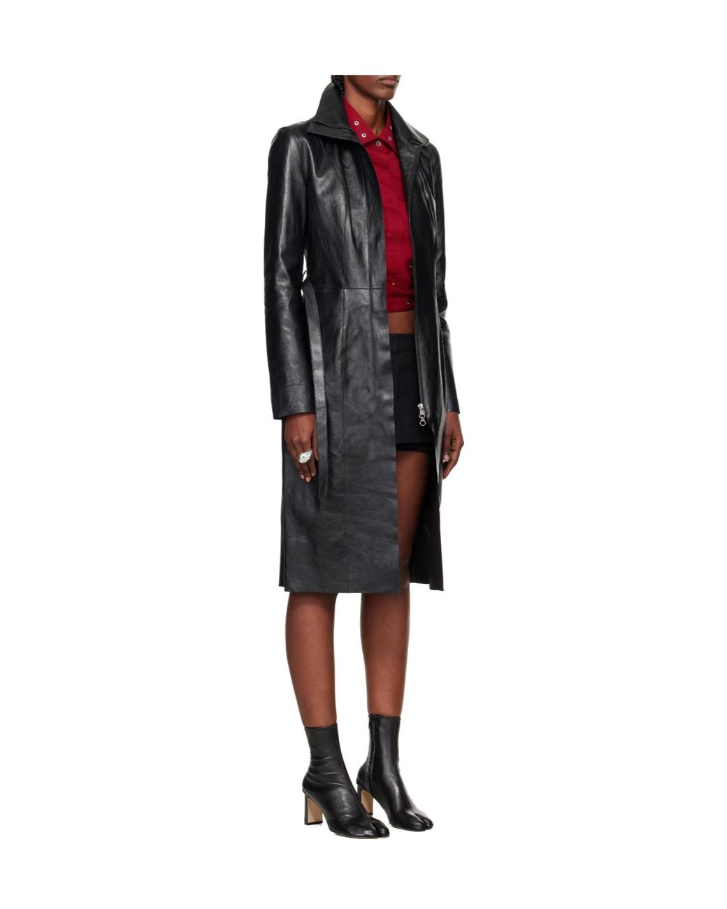 Our Legacy Black Concealed Calfskin Coat