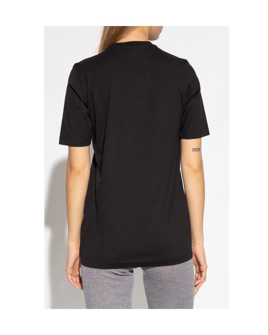DSquared² Black Logo Printed Crewneck T-Shirt