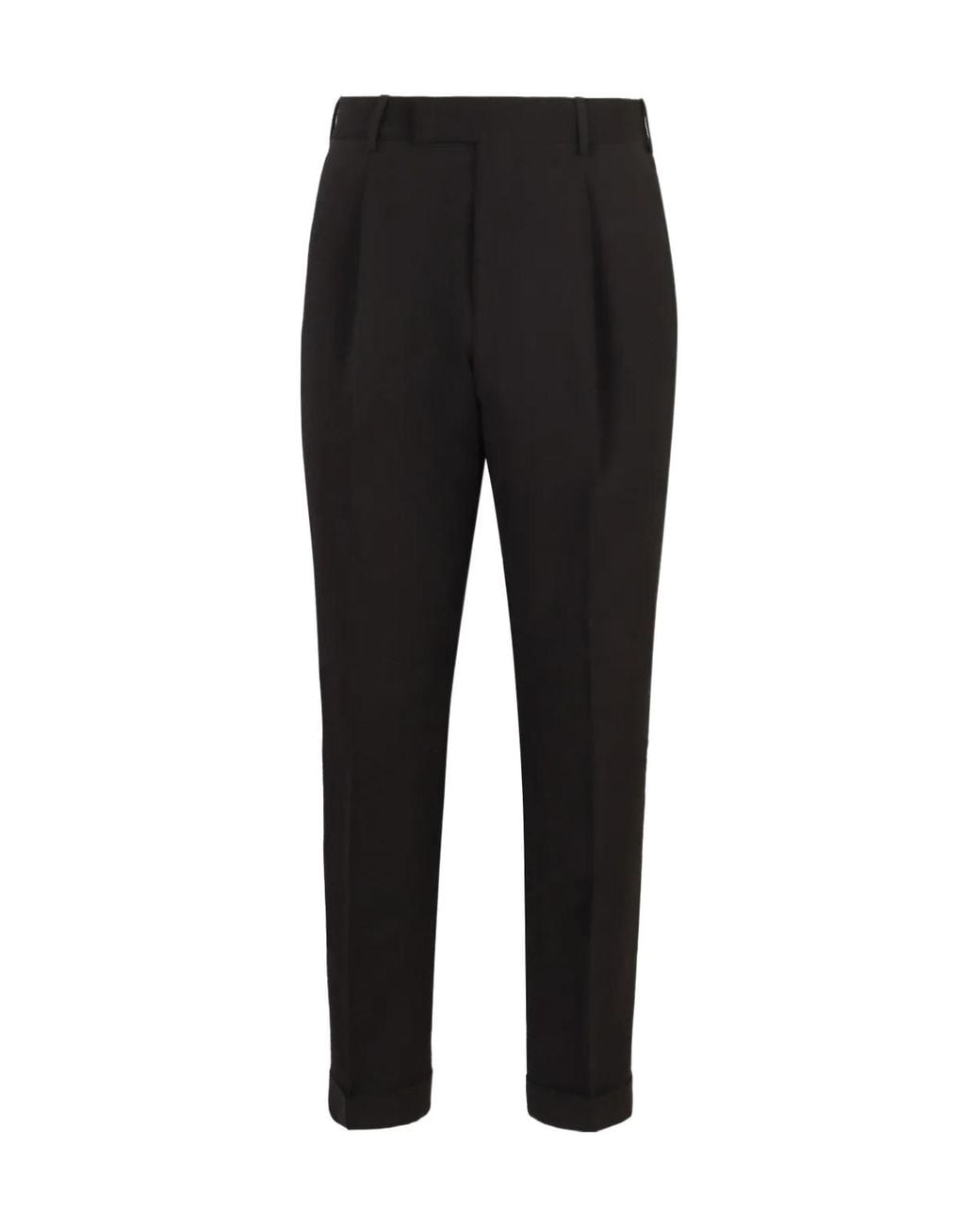 Pt Pantaloni Blue Pt Torino Rebel Turn-Up Hem Tapered Trousers for men