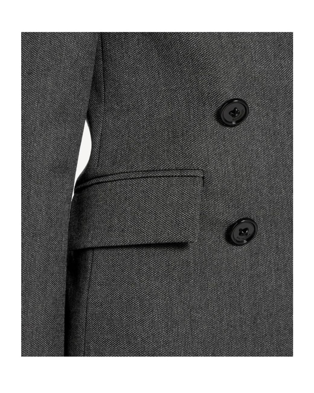 Balenciaga Gray Double-Breasted Tailored Blazer