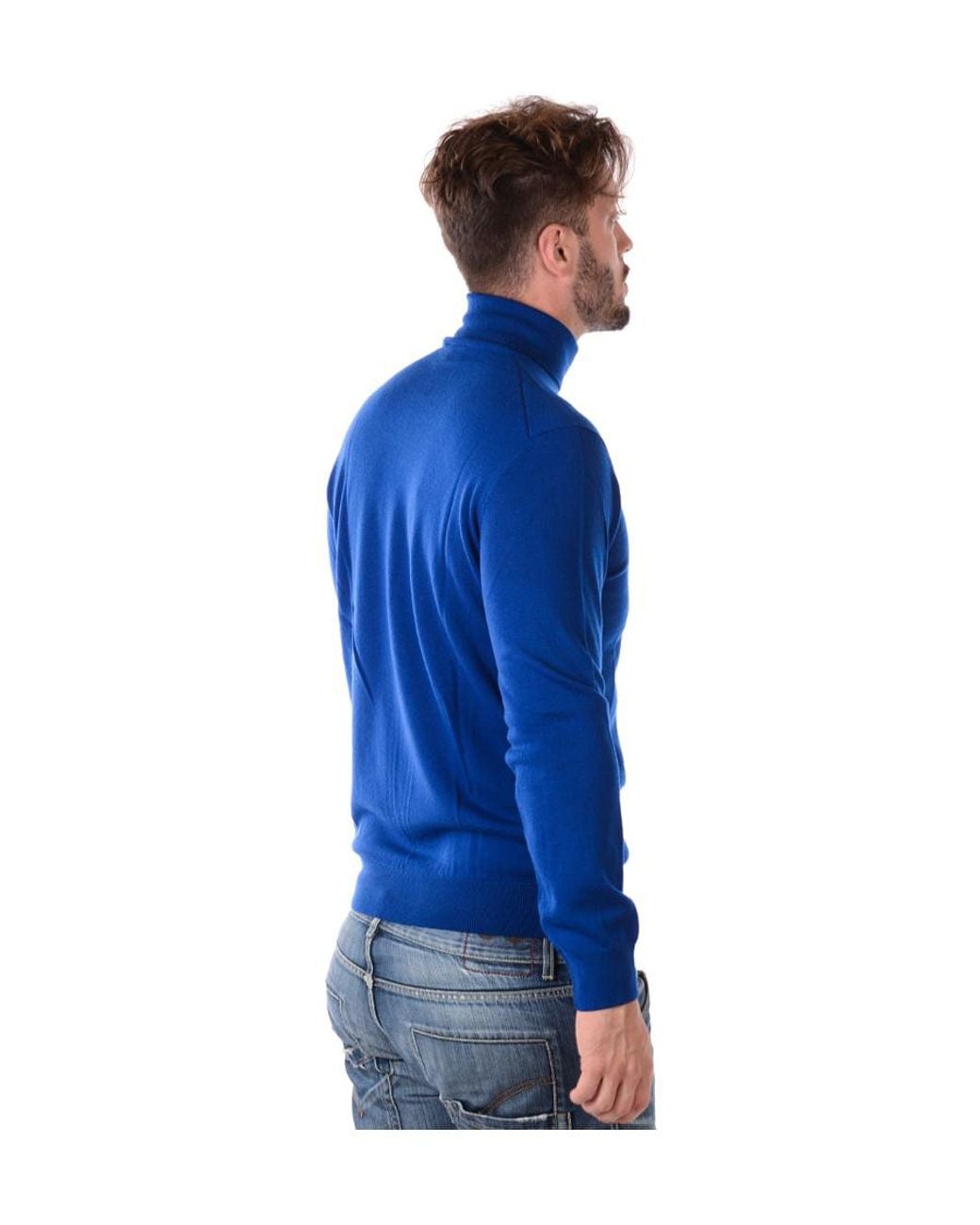 Emporio Armani Blue High-Neck Sweater for men