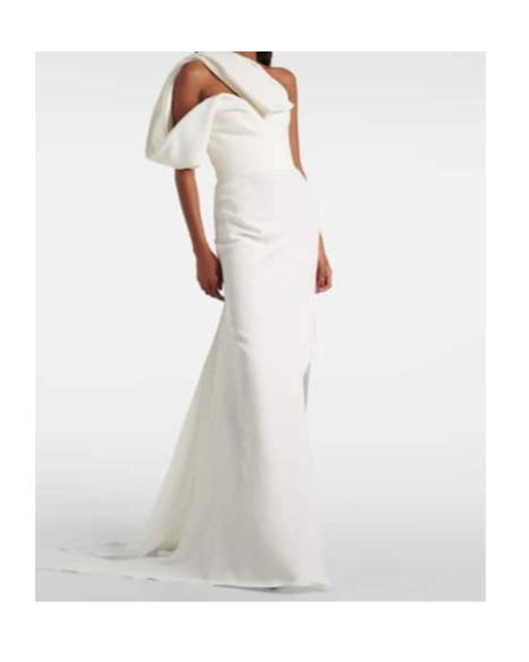 Maticevski White Darkness One-Shoulder Gown