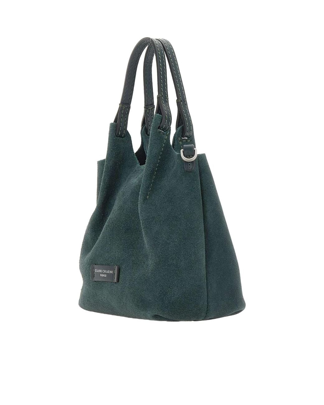 Gianni Chiarini Green Dua Logo Patch Tote Bag