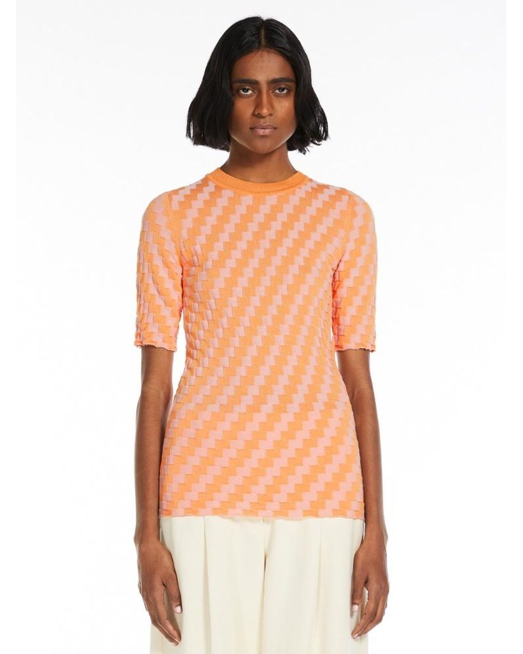Sportmax Natural 3D Cotton Sweater