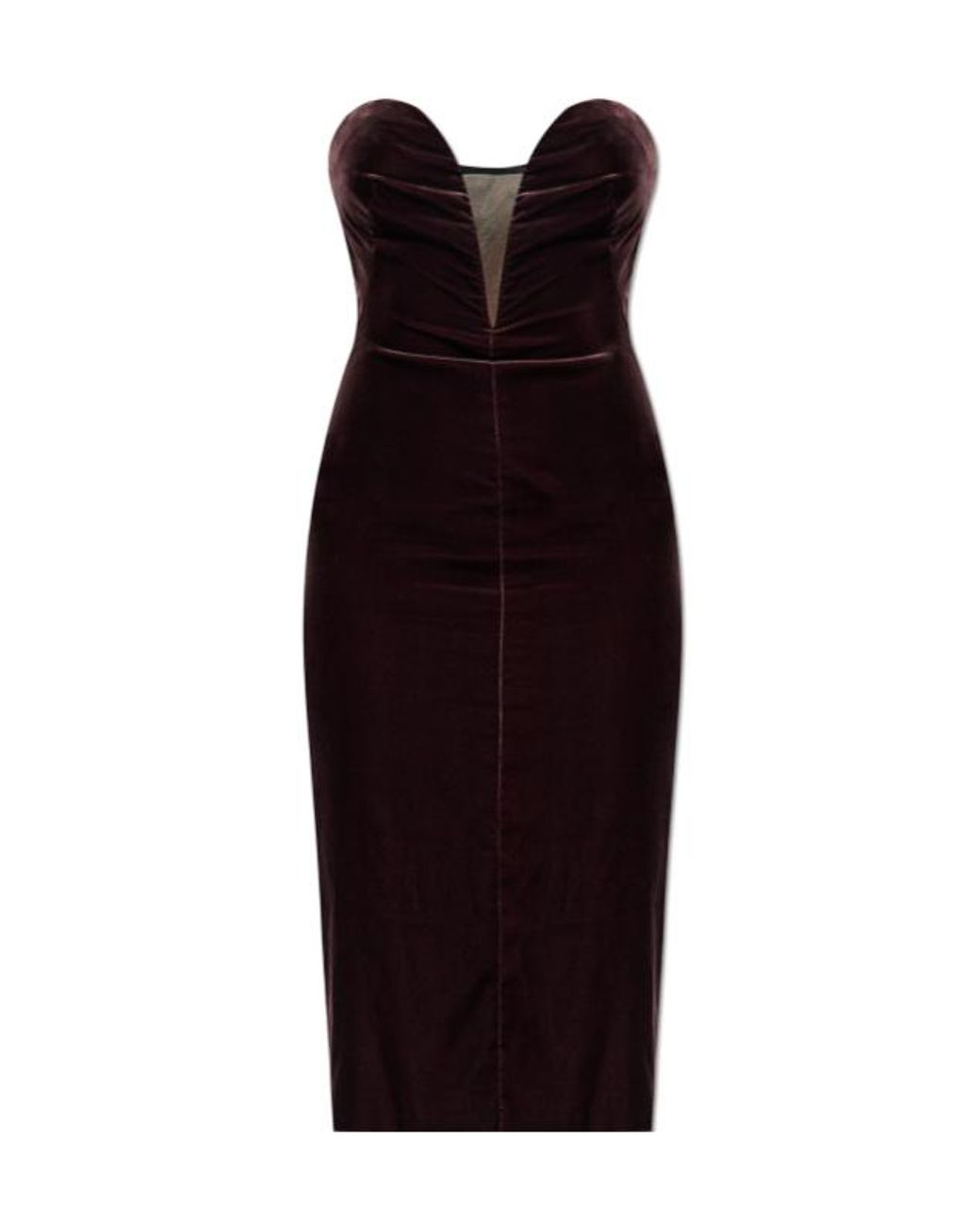 Tom Ford Purple Strapless Midi Dress