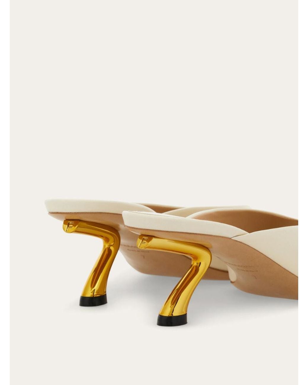 Ferragamo Natural S-Shaped Heel Slide