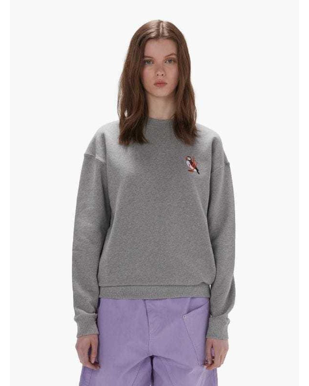 J.W. Anderson Gray Logo-Embroidered Organic Cotton Sweatshirt