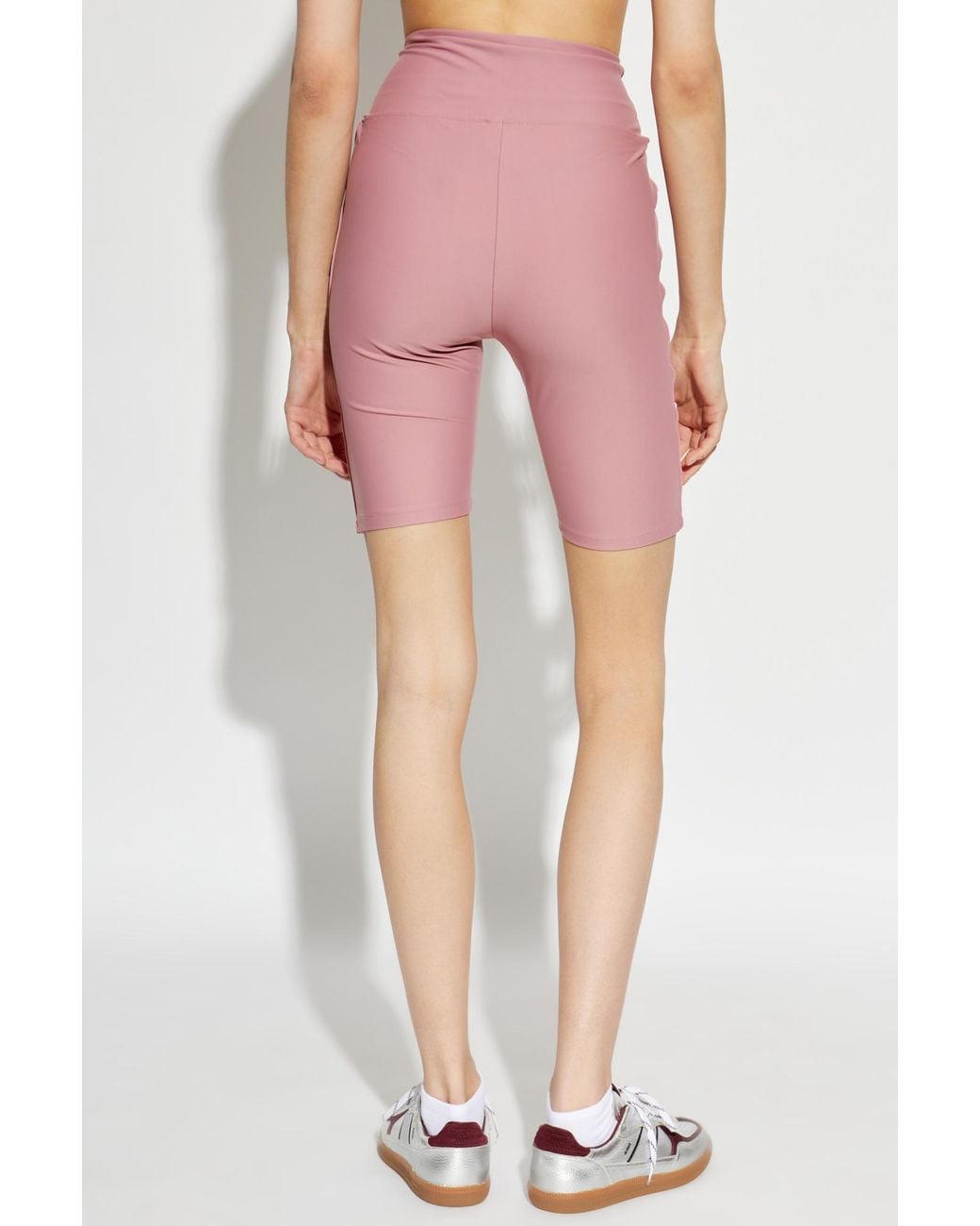 Moschino Red Logo High-Rise Performance Shorts