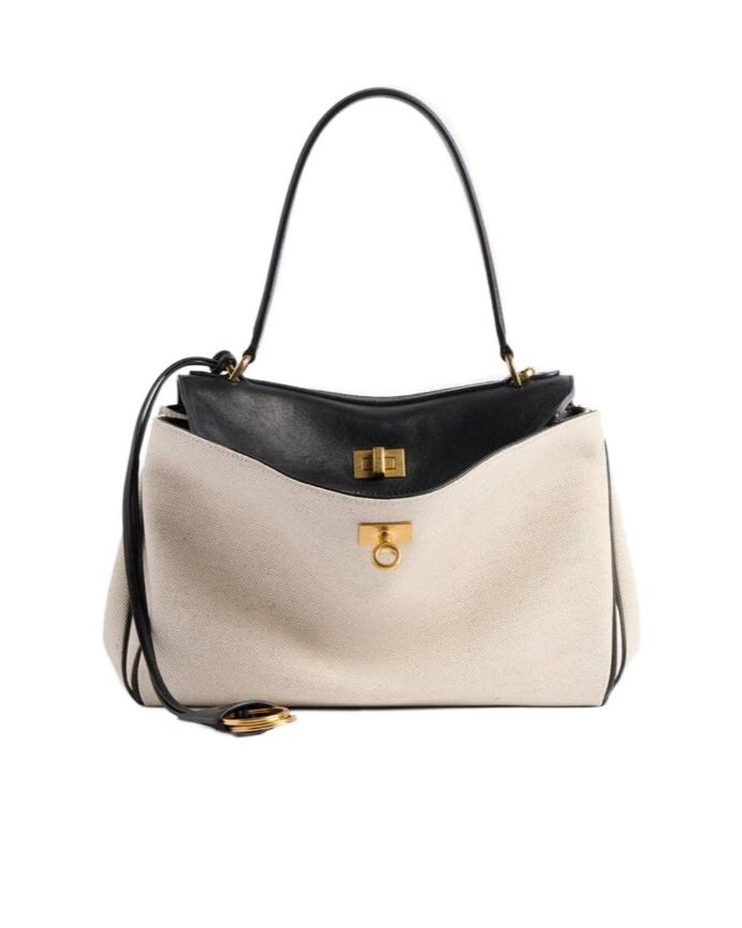 Balenciaga Natural Rodeo Small Top Handle Shoulder Bag