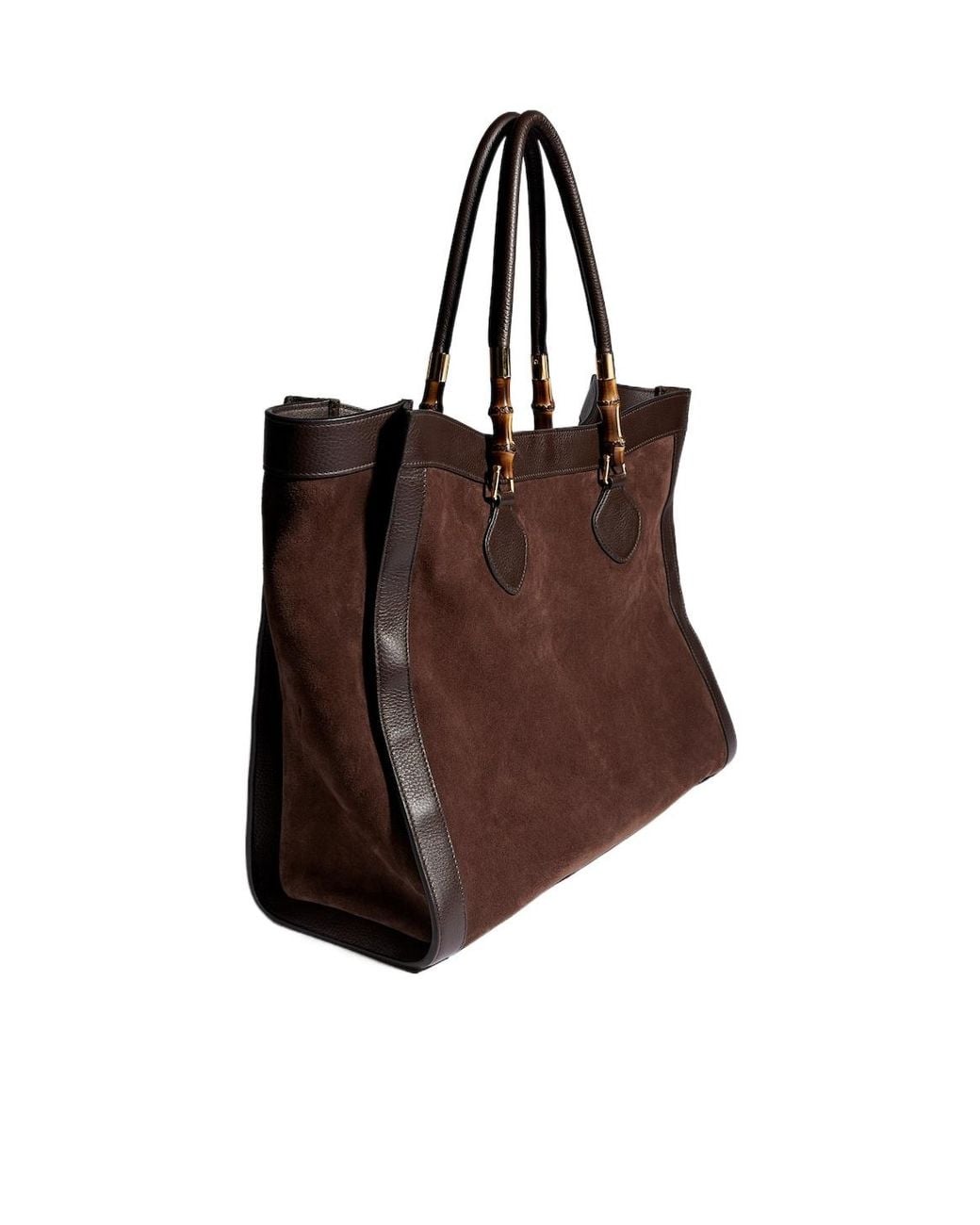Gucci Brown Bamboo Tote Large Bag