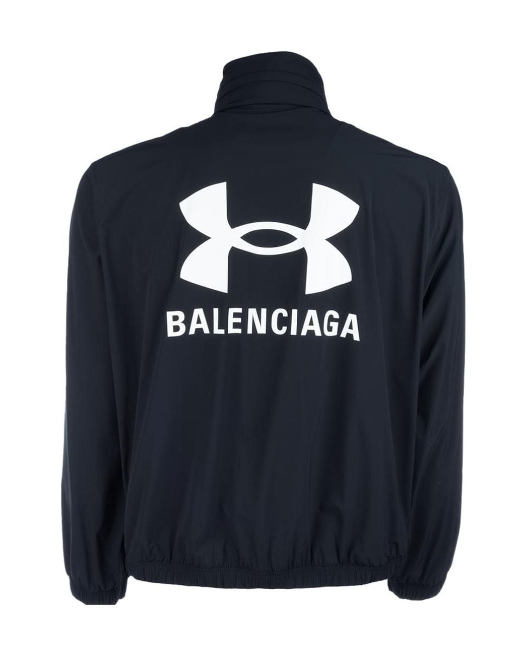 Balenciaga Blue Under Armour Logo Printed Zip-Up Windbreaker
