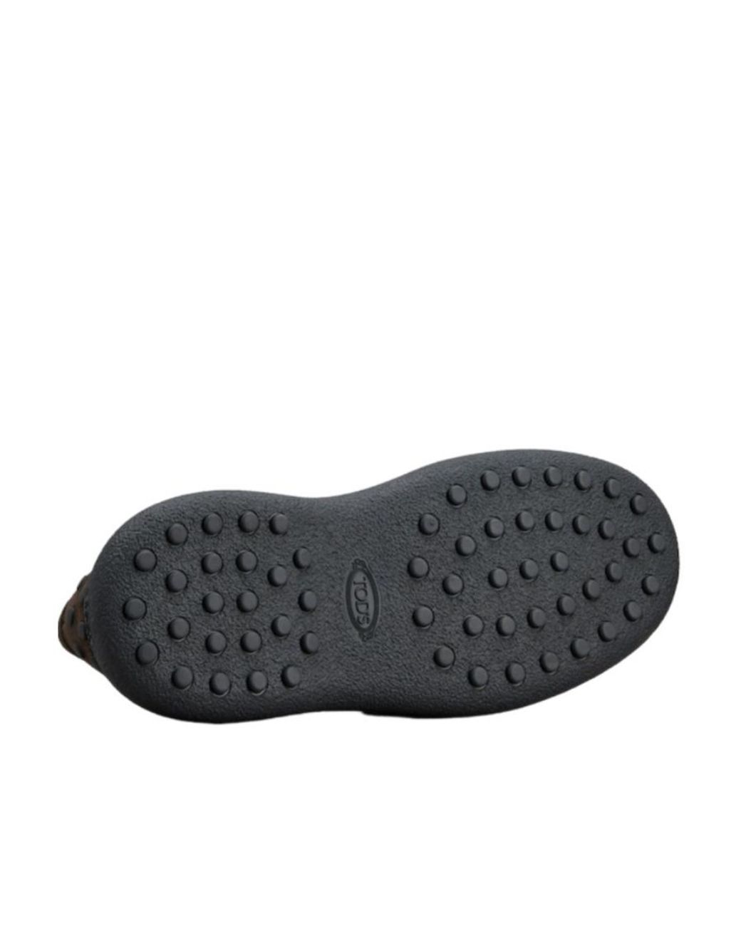 Tod's Brown Logo-Stamped Suede Penny Loafers for men