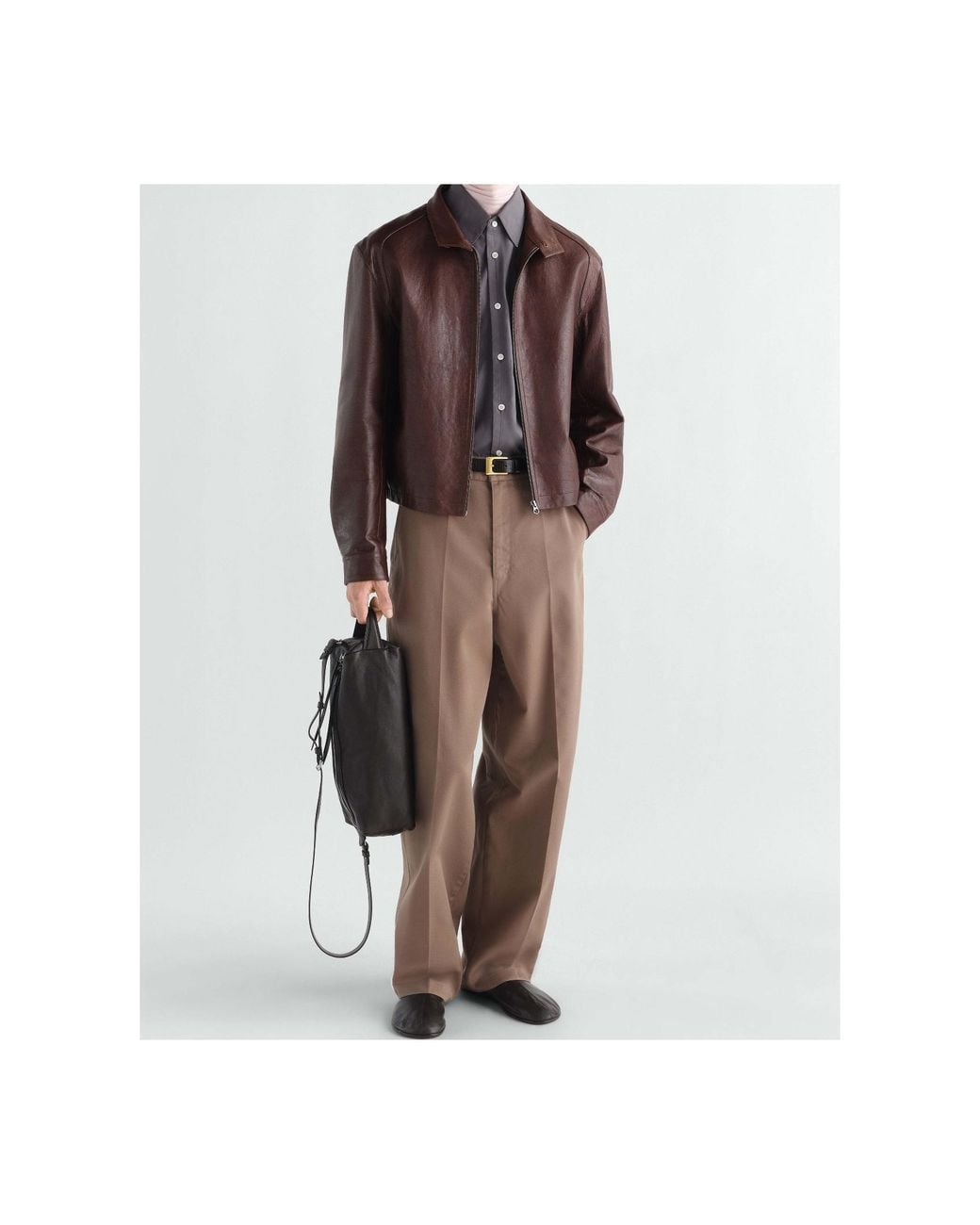 Lemaire Brown Harrington Jacket for men