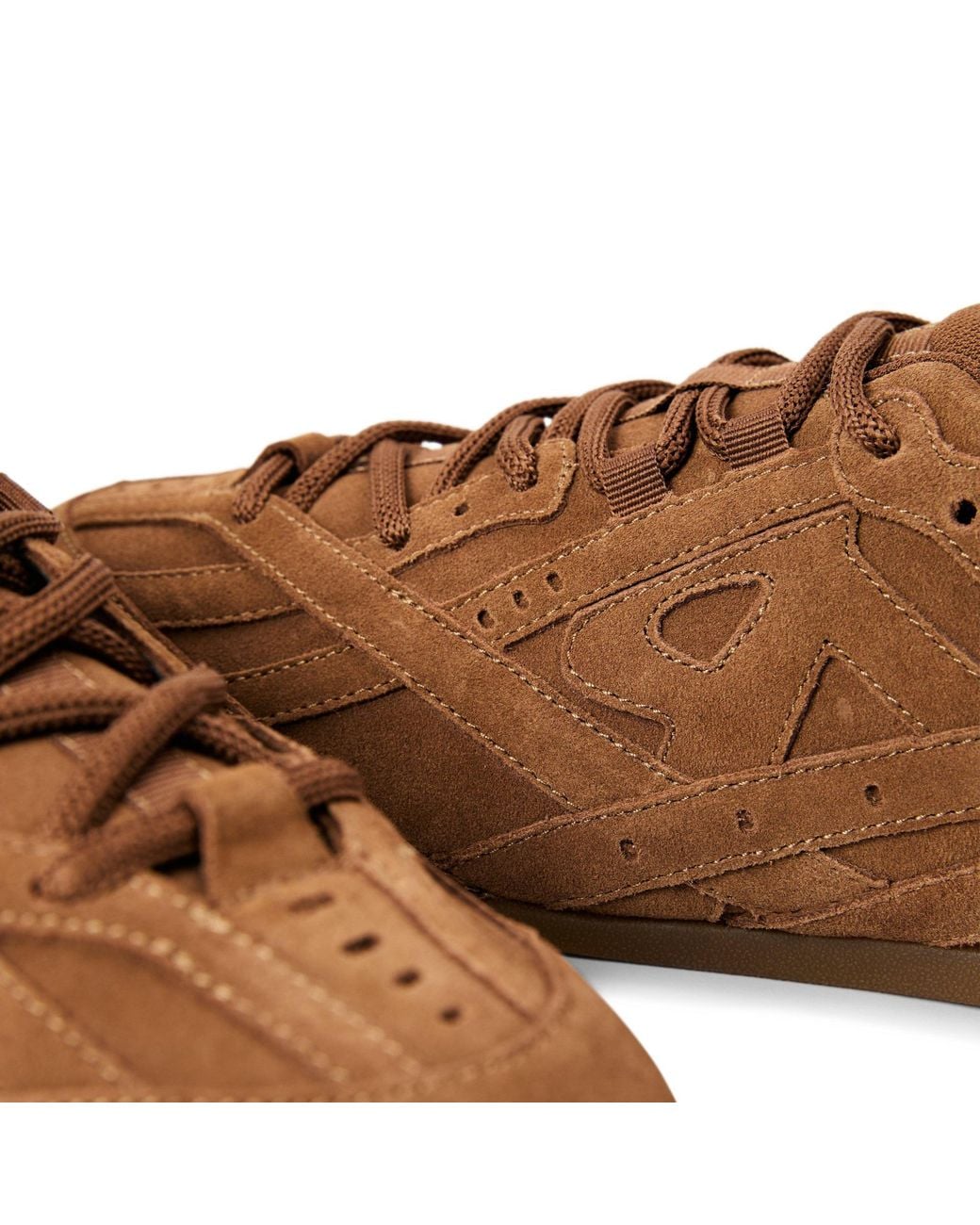 Represent Brown Suede Paneled Low-Top Casual Sneakers for men