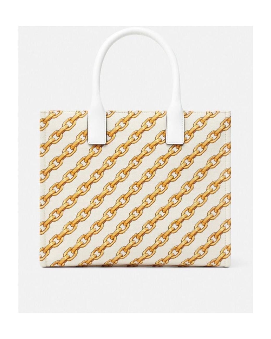 Versace Metallic Logo-Printed Top Handle Bag