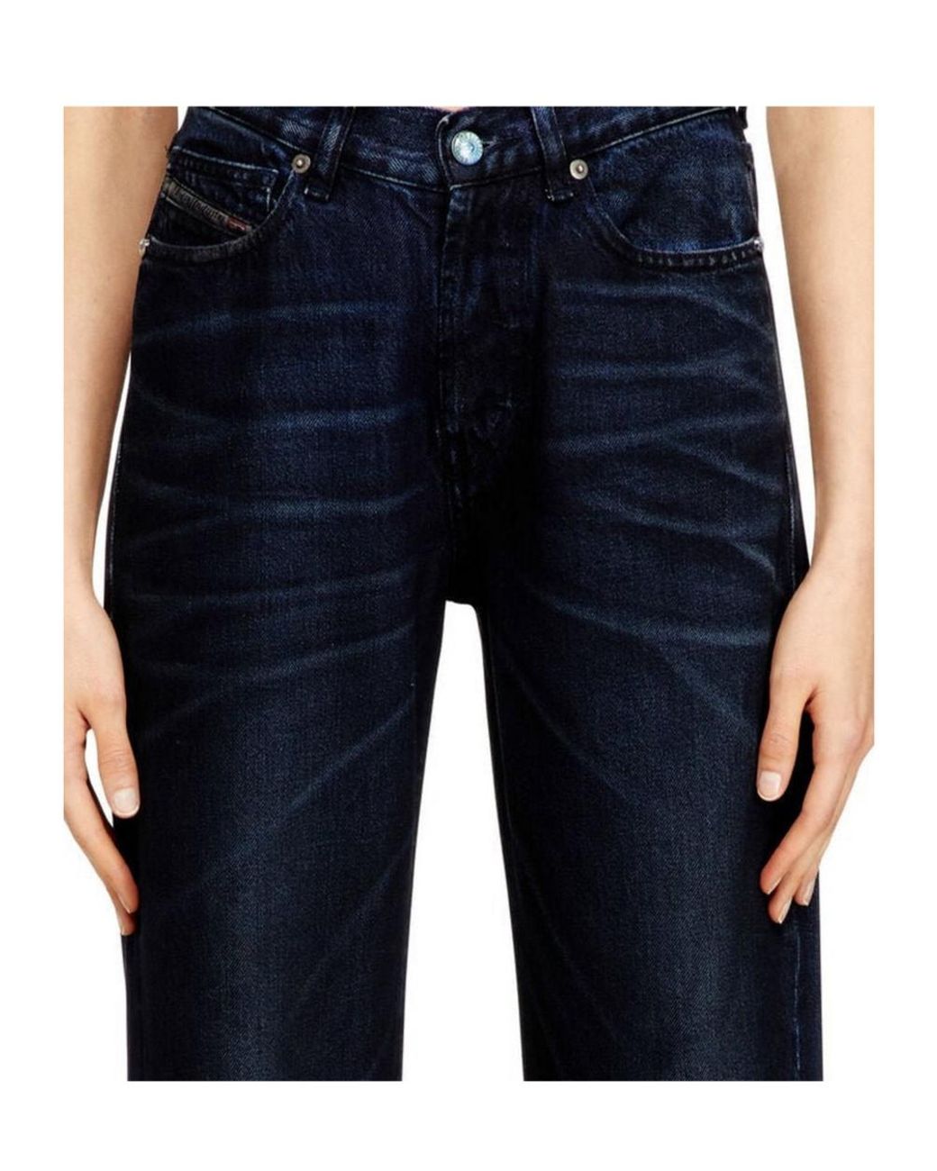 DIESEL Blue Regular Jeans High Waist 1971 D-Sent