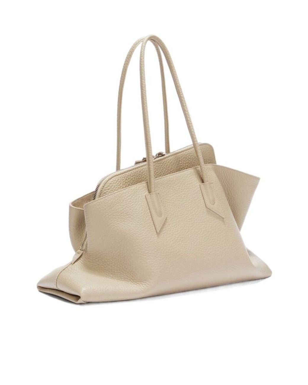 The Attico Natural The La Passeggiata Medium Top Handle Bag