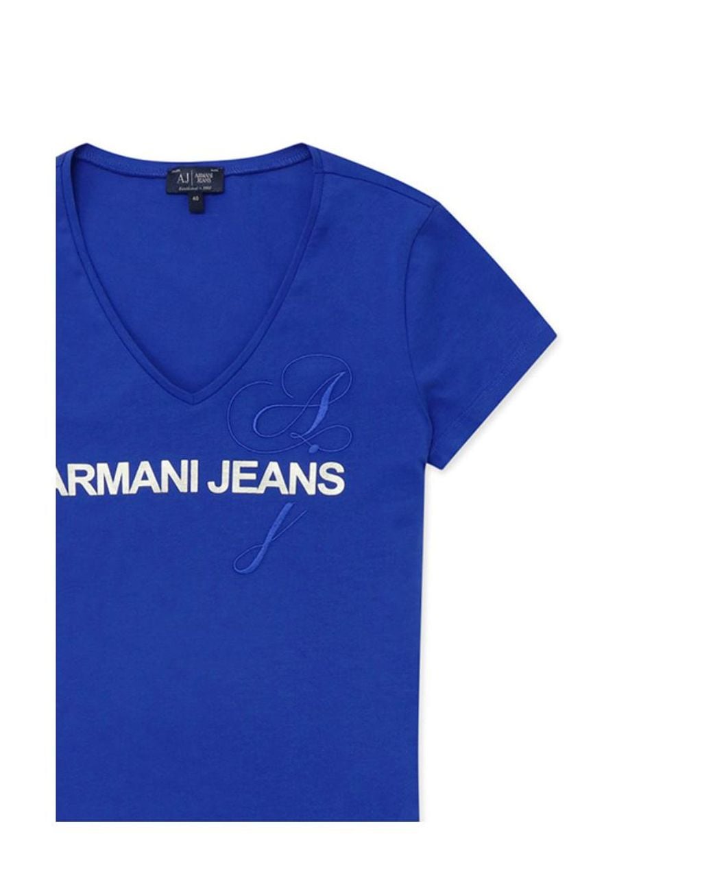 Armani Jeans Blue V-Neck Short-Sleeve T-Shirt