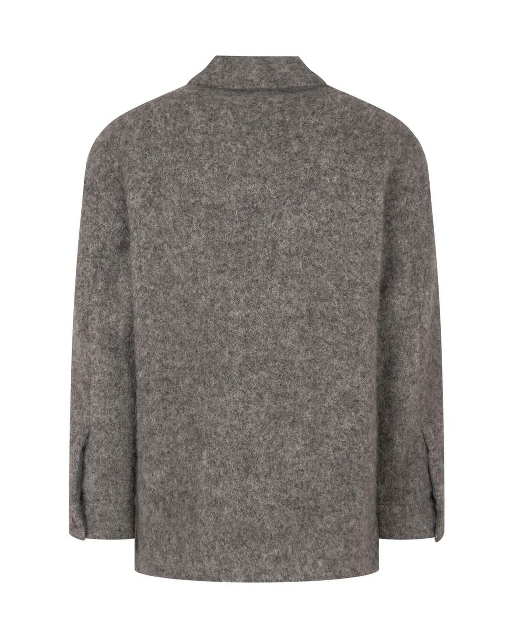 Dolce & Gabbana Gray Long-Sleeved Button-Up Jacket for men