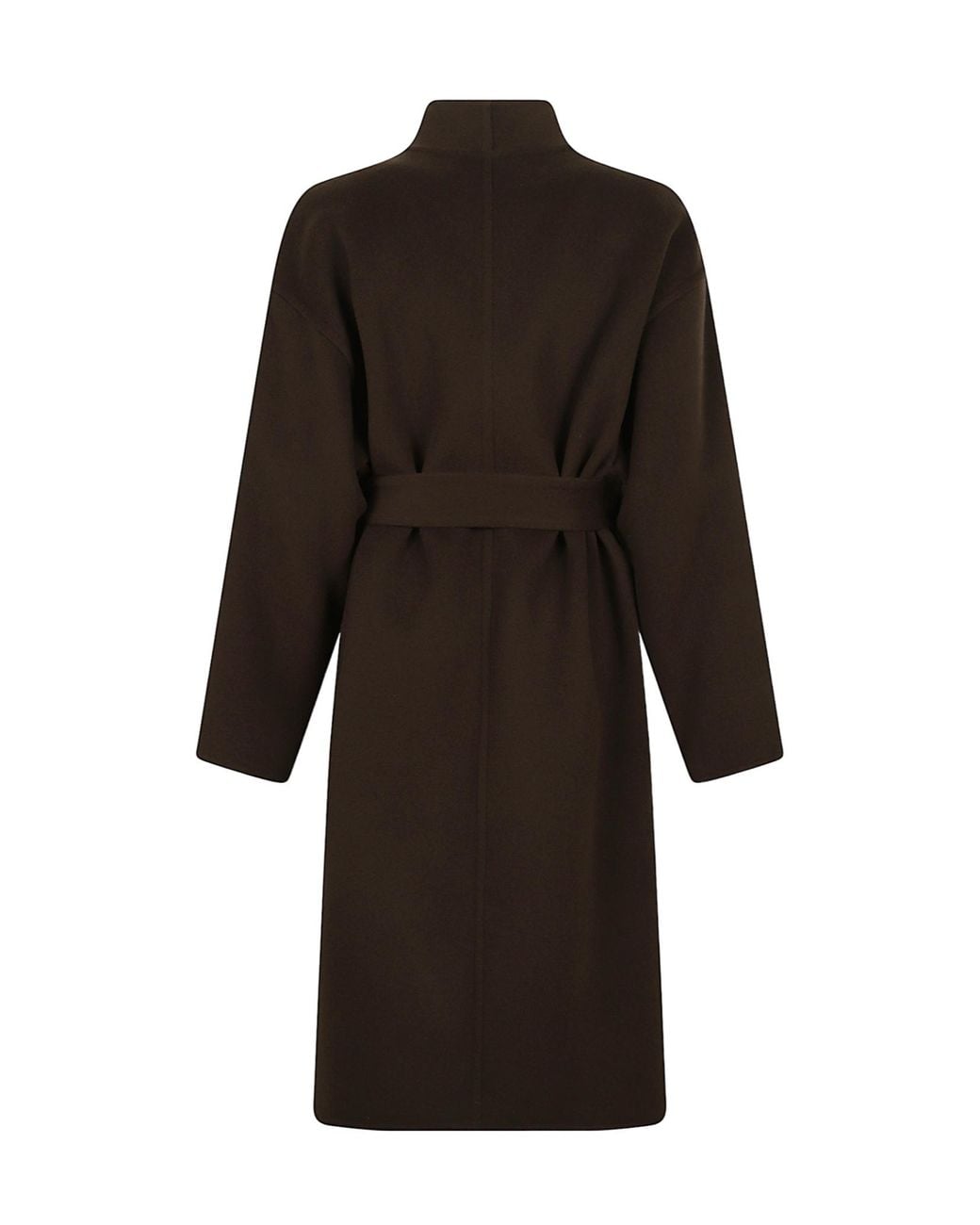 Alberta Ferretti Black Buttoned Belted Coat