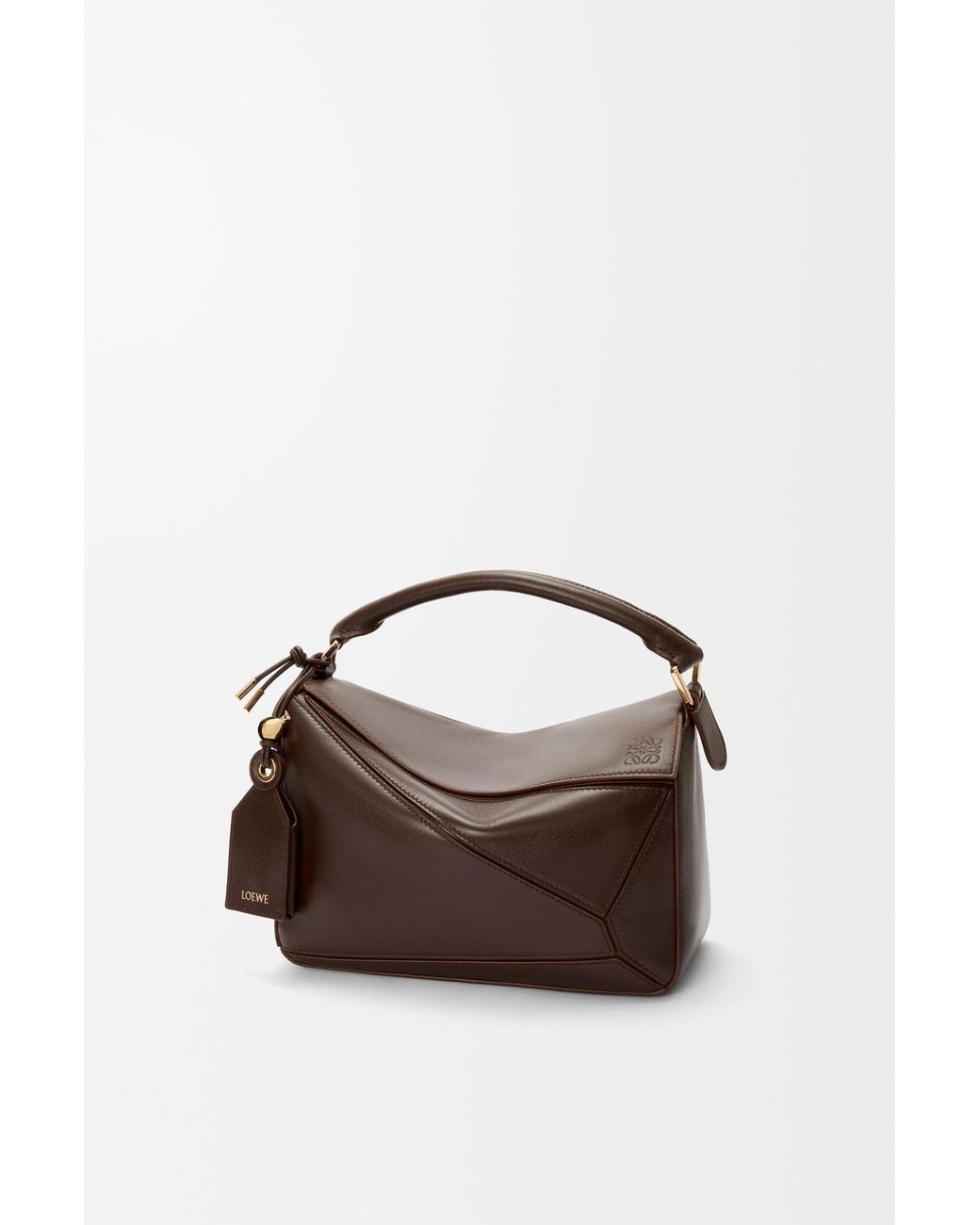 Loewe Brown Small Featherlight Puzzle Bag
