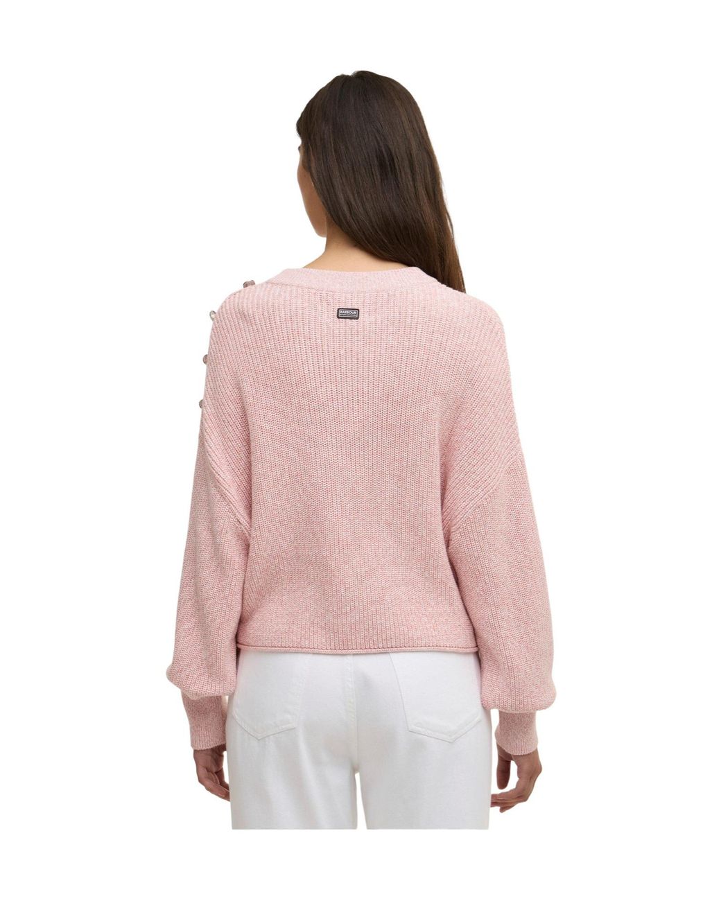 Barbour Pink Pure Cotton Knit Sweater