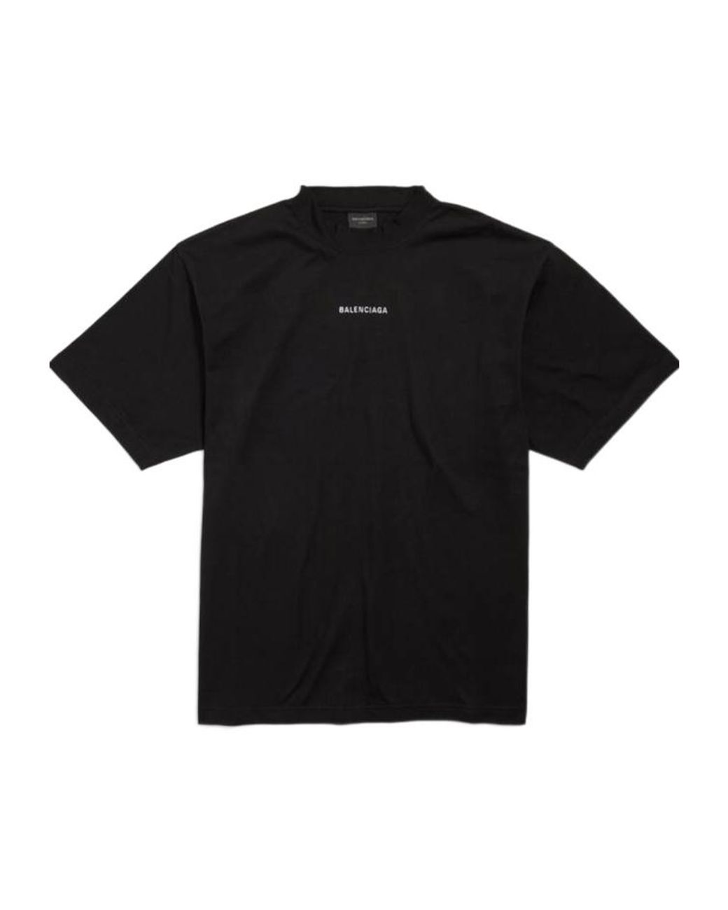 Balenciaga Black T-Shirt Crew Neck for men