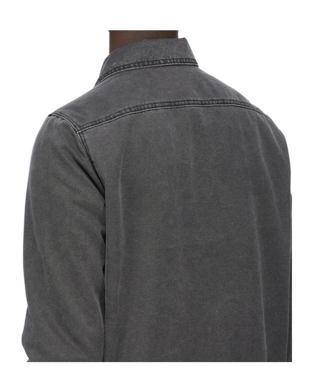 Rick Owens Gray Button-Up Shirt for men