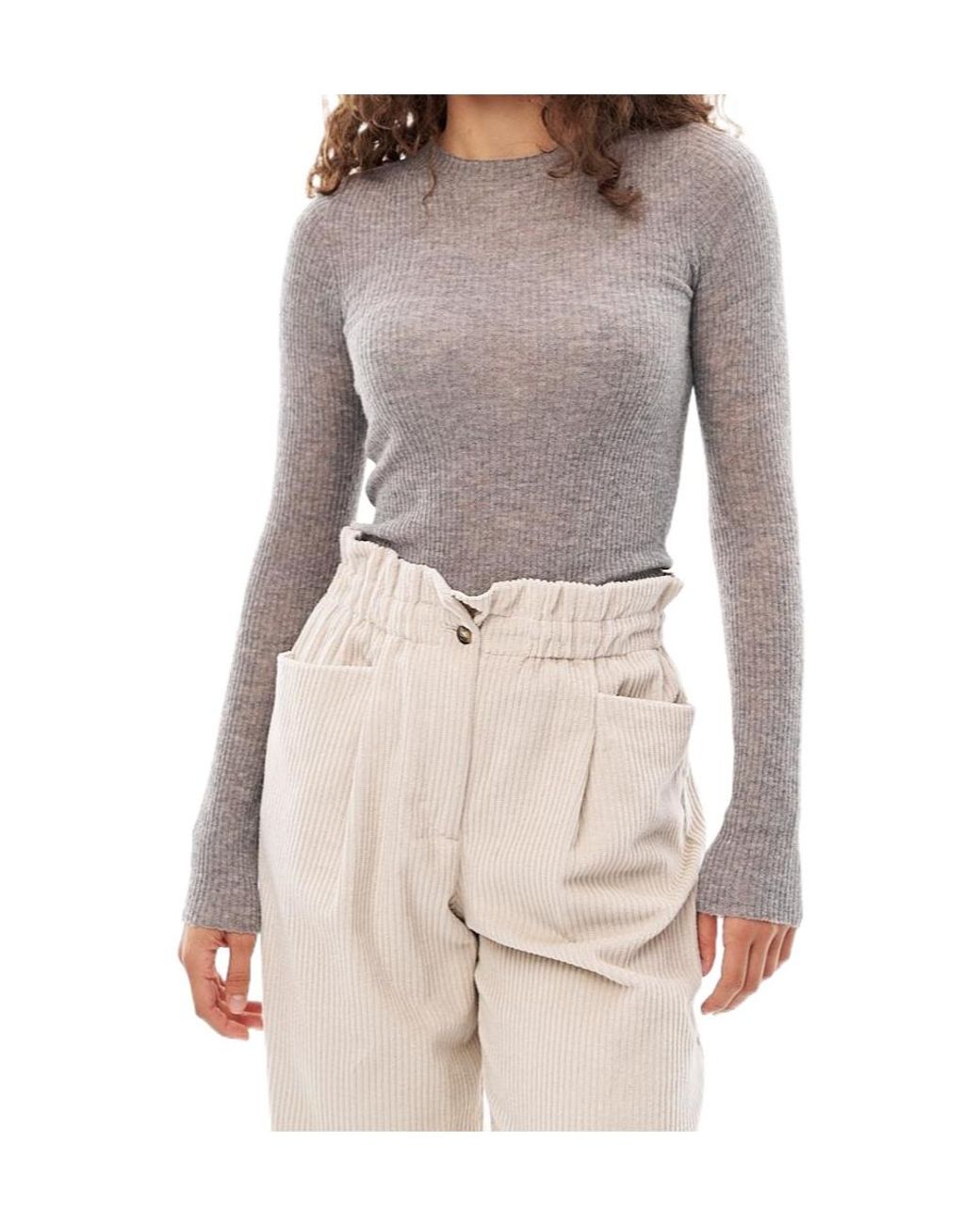 Ottod'Ame Natural Ottod'Ame Ribbed Slim-Fit Knitwear