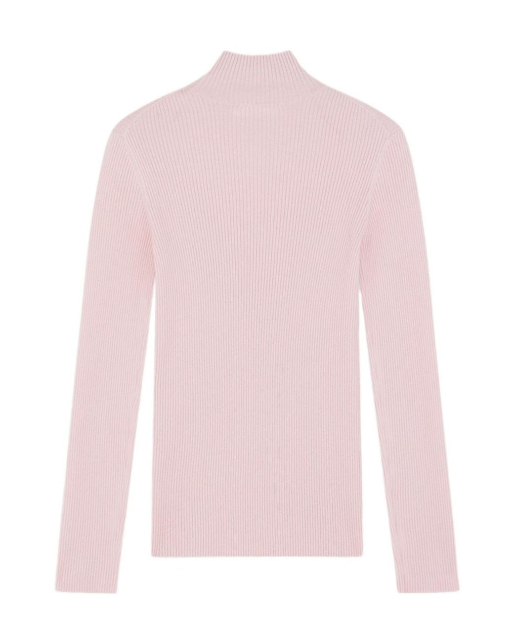 Maison Kitsuné Pink Maison Kitsuné Baby Fox Turtleneck Jumper