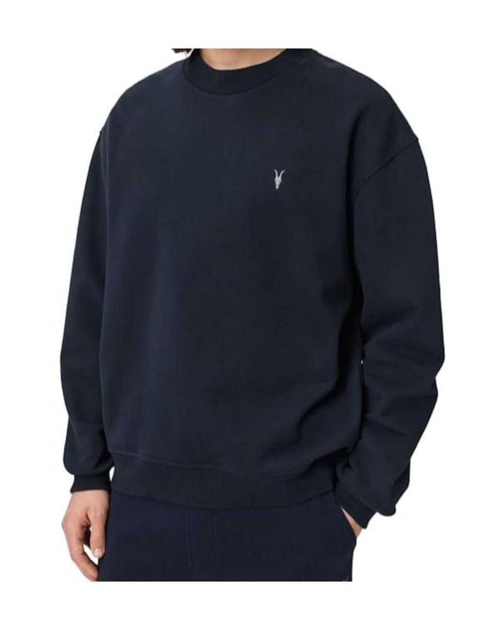 AllSaints Blue Asher Logo Sweatshirt for men